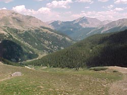 Looking east to Leadville from the summitt of Independence Pass.